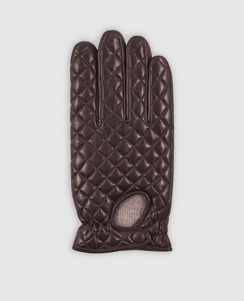 Gants à carreaux - Marron foncé