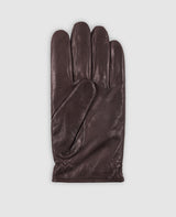 Gants tactiles en cuir - Marron foncé